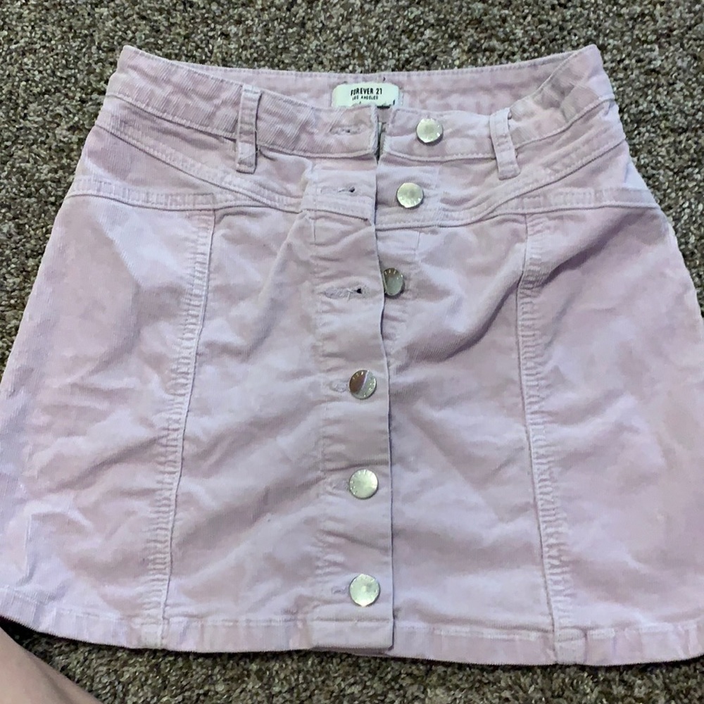 Light Purple Corduroy Skirt